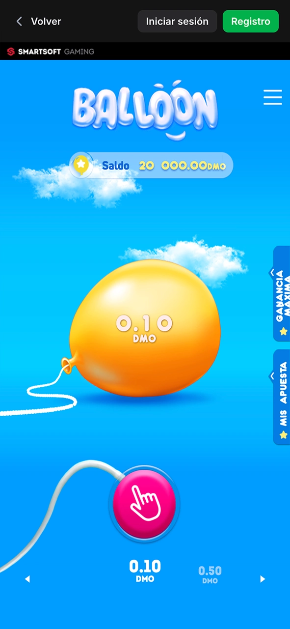 Juego Balloon en 1Win.