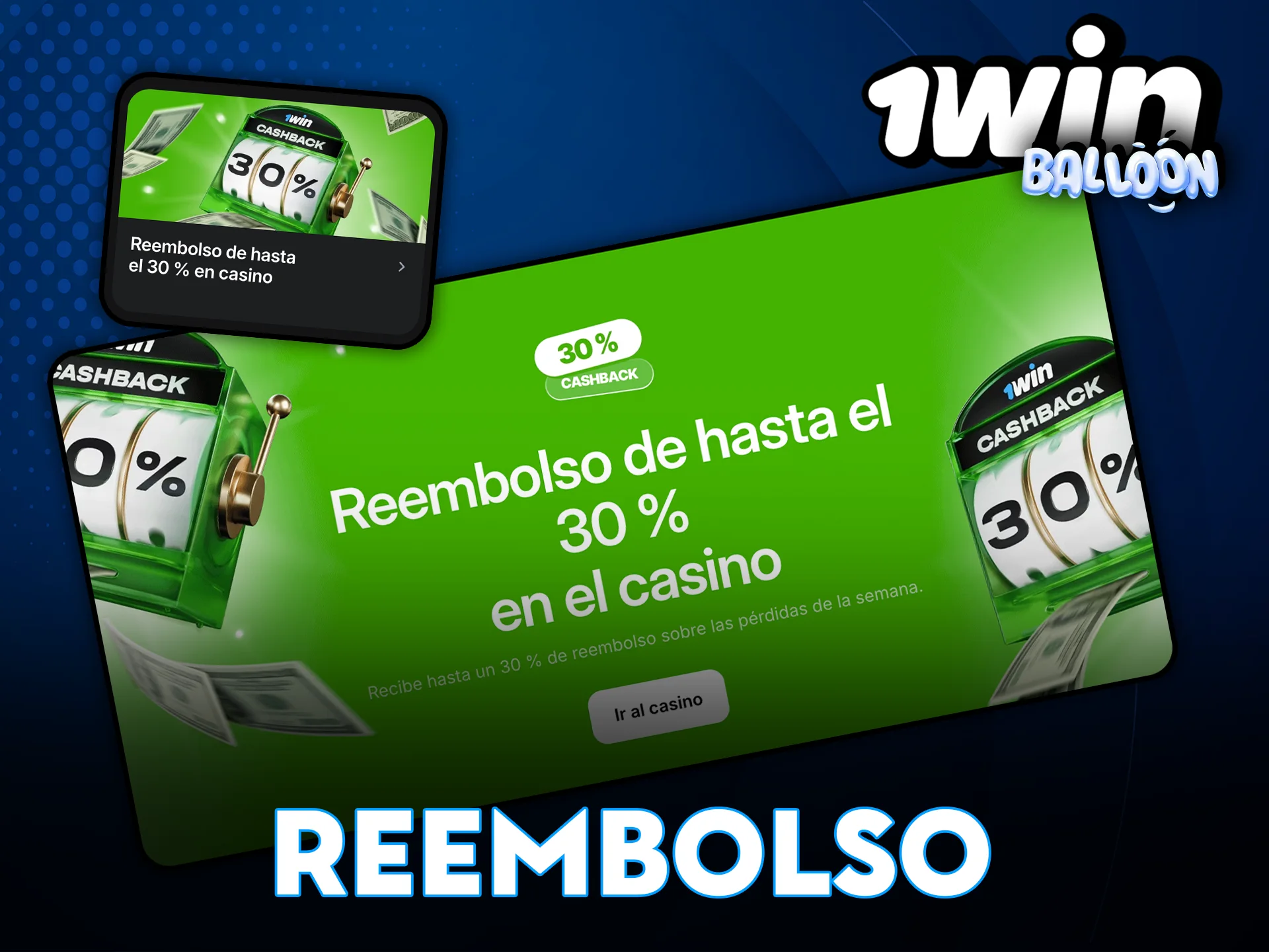 Reembolso semanal en el juego 1Win Balloon.