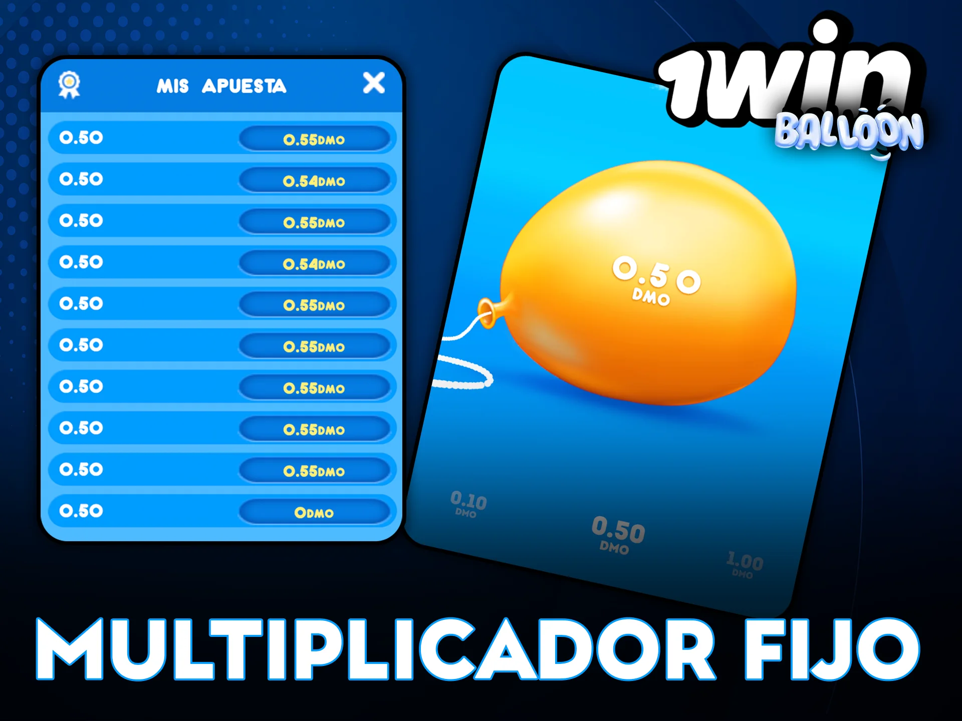 Estrategia con multiplicador fijo en 1Win Balloon.