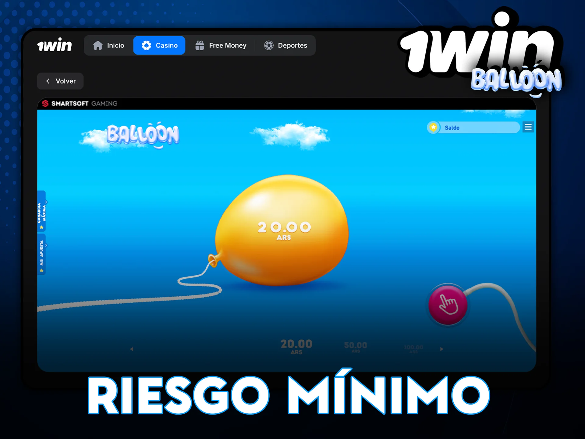 Estrategia de riesgo mínimo en 1Win Balloon.