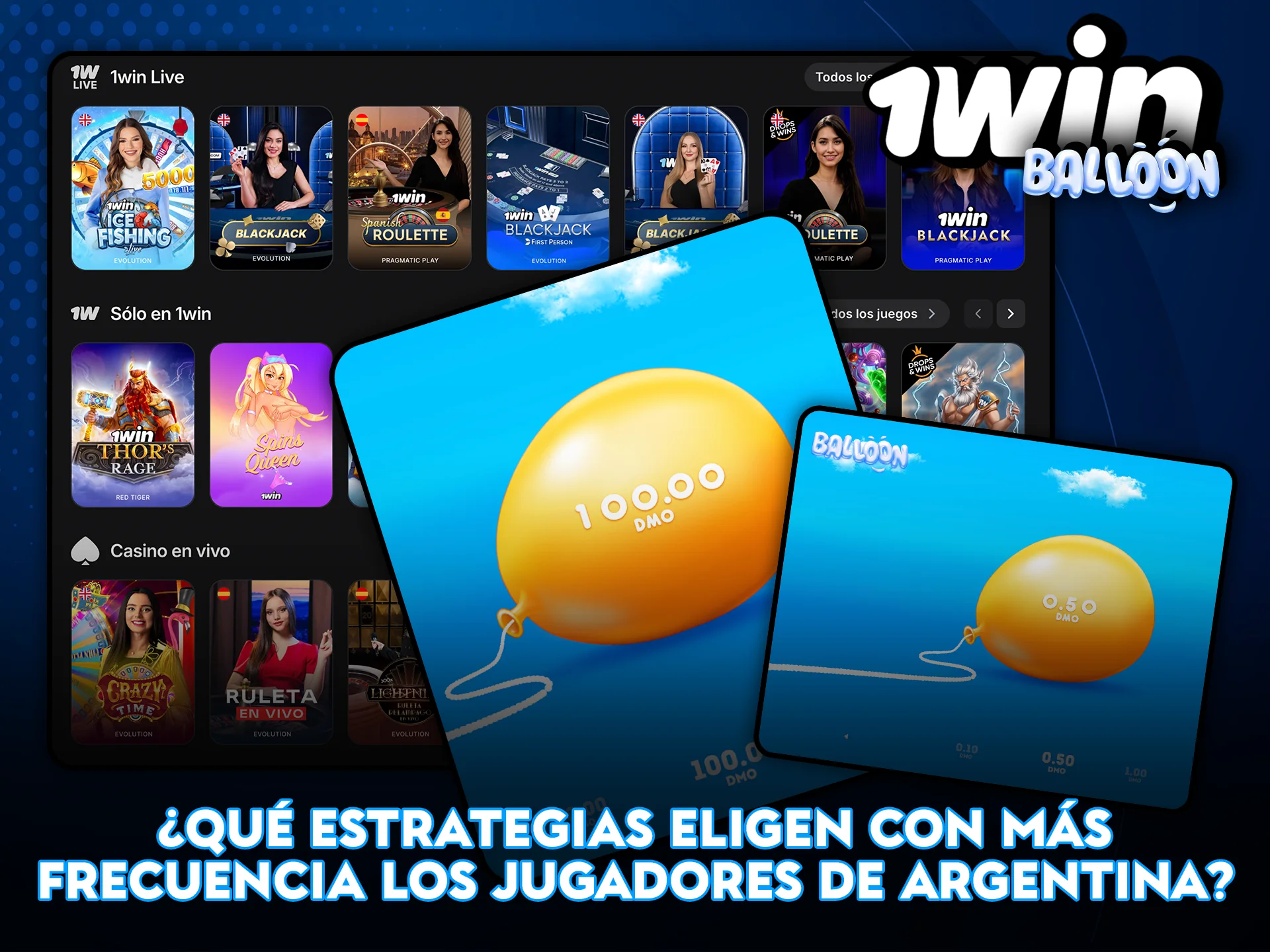 Estrategias más usadas por jugadores de Argentina en 1Win Balloon.