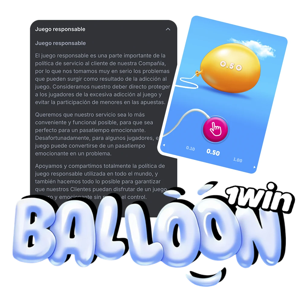Juega de forma segura con nuestro compromiso de juego responsable en 1Win Balloon.