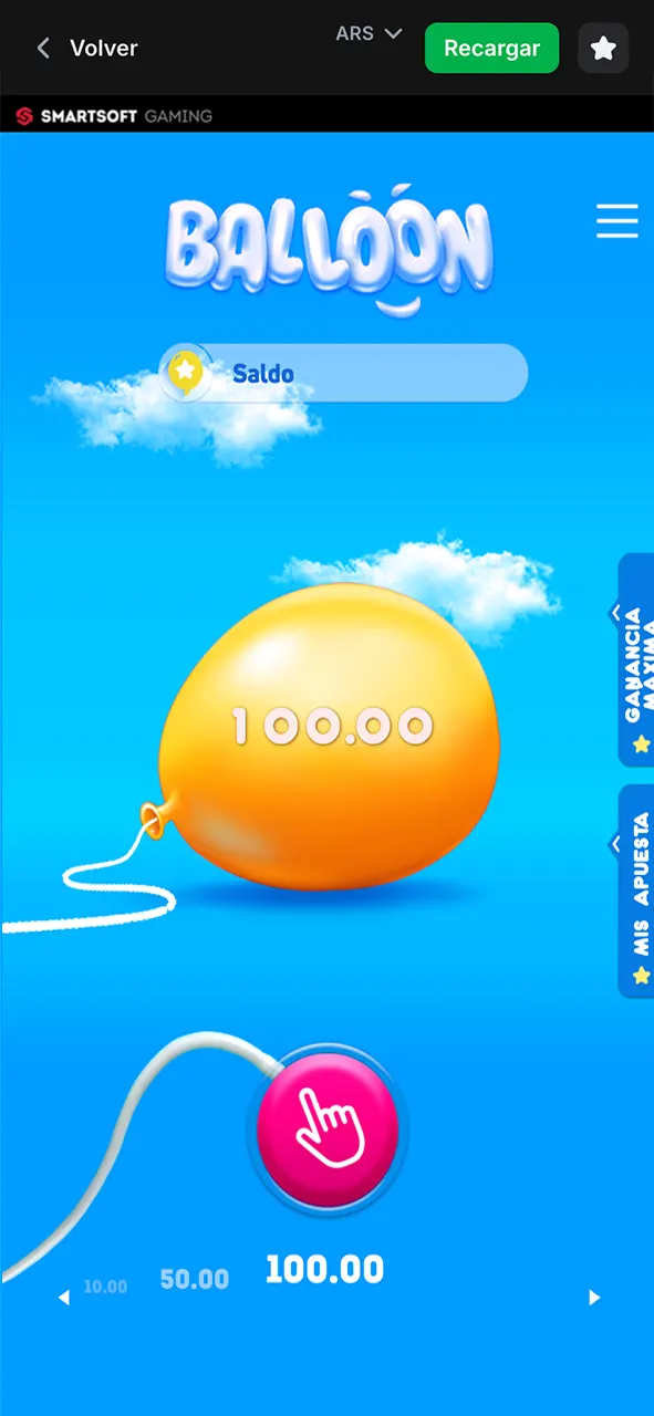 Comienza a jugar Balloon en 1Win y gana dinero real.