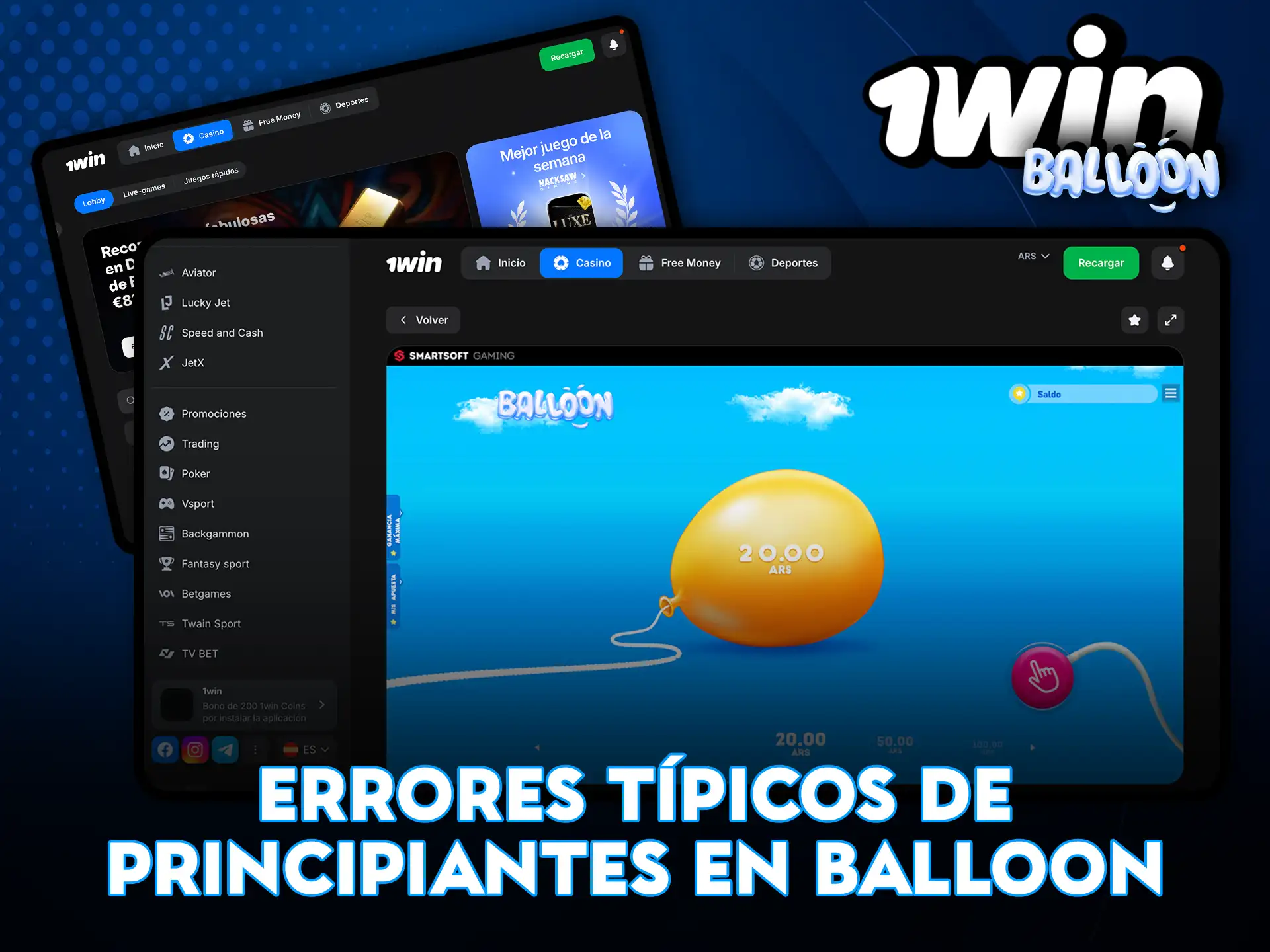 Errores comunes de principiantes en 1Win Balloon.