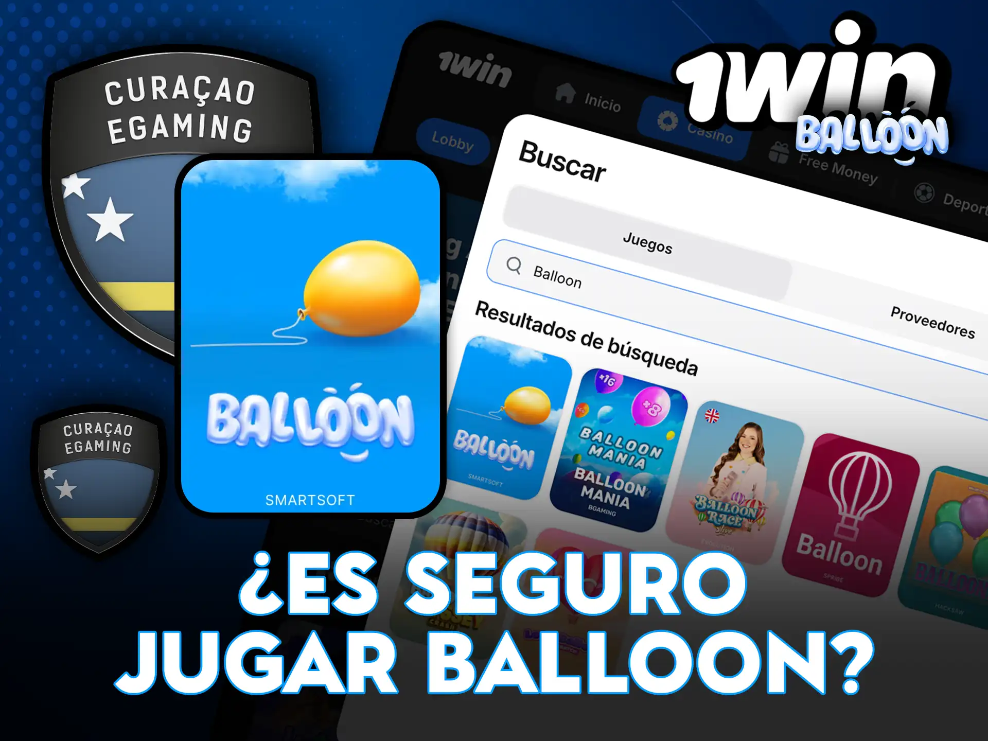 Jugar Balloon en 1Win es seguro.