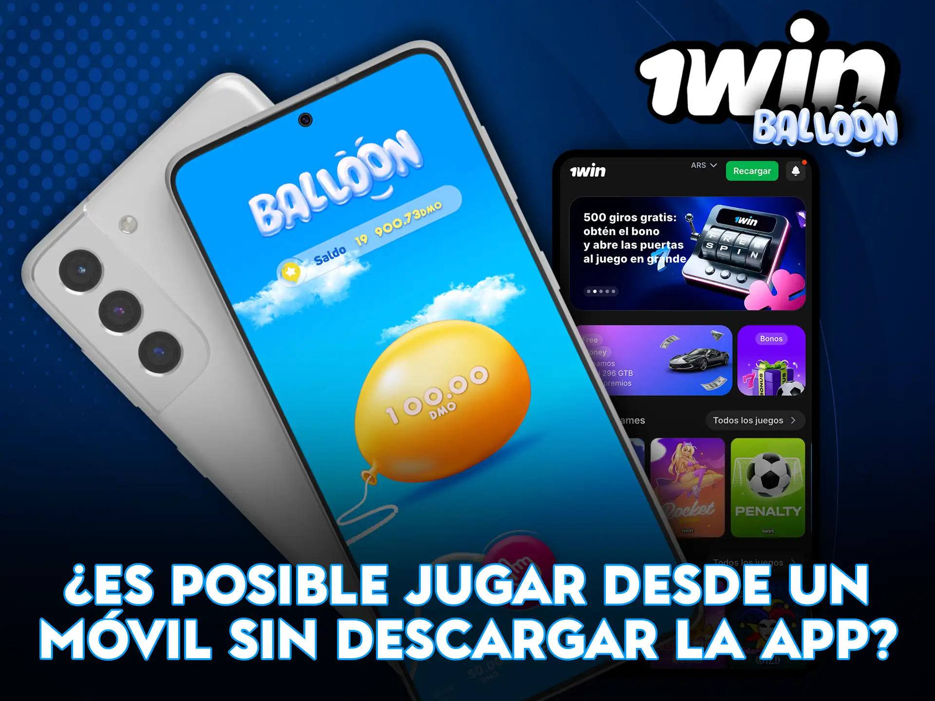 Jugar Balloon en 1Win desde móvil sin descargar la app.
